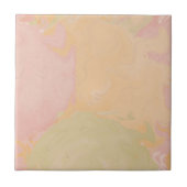 Abstract Pastel Swirl Peach タイル (正面)