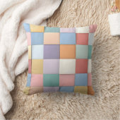 Abstract Pastel Tile Wall Pattern クッション (ブランケット)