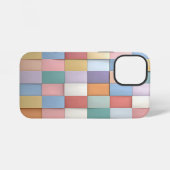 Abstract Pastel Tile Wall Pattern iPhoneケース (裏面横)