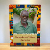 Abstract Patchwork Retirement Gift for Black Dad フォトブロック