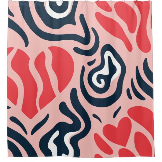 abstract pattern シャワーカーテン (正面)
