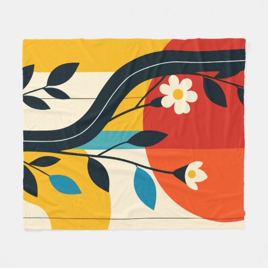 abstract pattern フリースブランケット (正面(横))