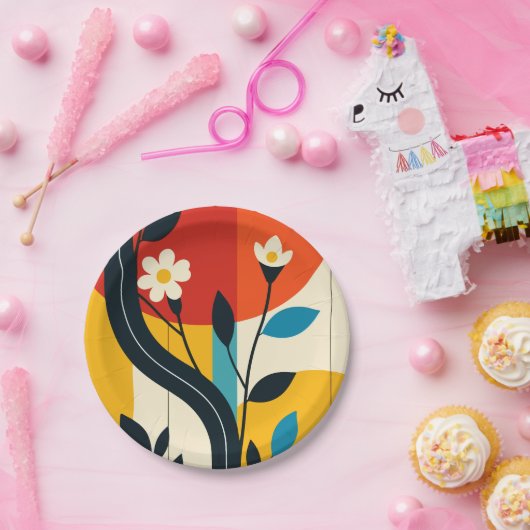 abstract pattern ペーパープレート (パーティー)