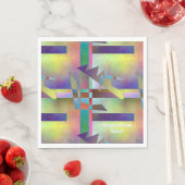 Abstract Pattern Adult Any Age Birthday Party スタンダードランチョンナプキン (インサイチュ)
