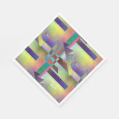 Abstract Pattern Adult Any Age Birthday Party スタンダードランチョンナプキン (角)