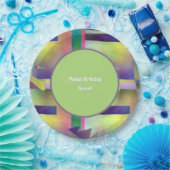 Abstract Pattern Adult Any Age Birthday Party ペーパープレート (パーティー)