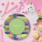 Abstract Pattern Adult Any Age Birthday Party ペーパープレート (パーティー)