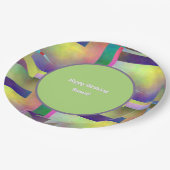 Abstract Pattern Adult Any Age Birthday Party ペーパープレート (アングル)