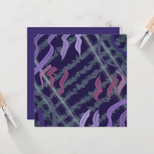 Abstract Pattern Art Of Watercolor Brushstrokes カード (正面/裏面インサイチュ)