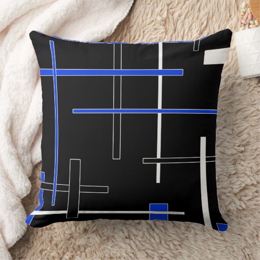 Abstract pattern - blue クッション (ブランケット)