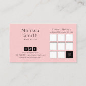 Abstract Pattern Blush Pink Makeup Artist Lashes ロイヤリティカード (裏面)