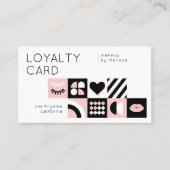 Abstract Pattern Blush Pink Makeup Artist Lashes ロイヤリティカード (正面)