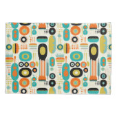 Abstract Pattern Colorful Retro Mid Century Modern 枕カバー (裏面)
