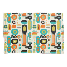 Abstract Pattern Colorful Retro Mid Century Modern 枕カバー