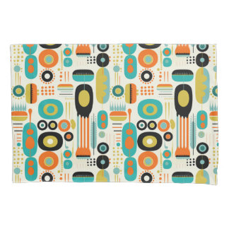 Abstract Pattern Colorful Retro Mid Century Modern 枕カバー