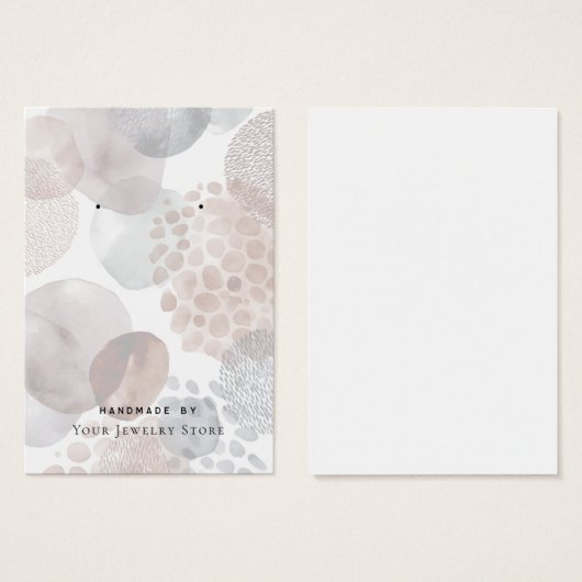 Abstract Pattern Earring Business Cards (正面&裏面)