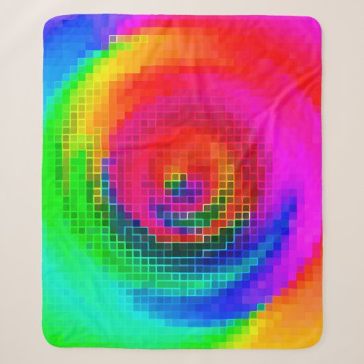abstract pattern, multicolored geometric wallpaper シェルパブランケット (正面)