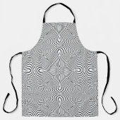 Abstract pattern of wavy stripes or rippled 3D rel エプロン (正面)