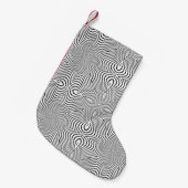 Abstract pattern of wavy stripes or rippled 3D rel スモールクリスマスストッキング (正面 (吊り時))
