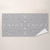 Abstract pattern of wavy stripes or rippled 3D rel バスタオル (バスタオル)