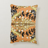 abstract pattern on orange yellow background with アクセントクッション (裏面(縦))