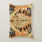 abstract pattern on orange yellow background with アクセントクッション (正面(垂直))