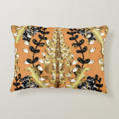 abstract pattern on orange yellow background with アクセントクッション (裏面)