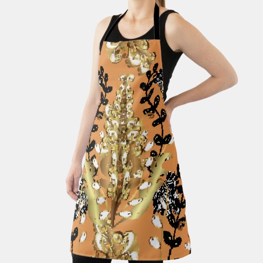 abstract pattern on orange yellow background with  エプロン (インサイチュ)