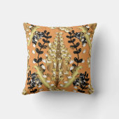 abstract pattern on orange yellow background with クッション (裏面)