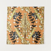 abstract pattern on orange yellow background with  タペストリー (正面)