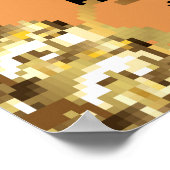 abstract pattern on orange yellow background with  ポスター (角)