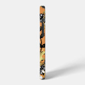 abstract pattern on orange yellow background with iPhoneケース (左側面)
