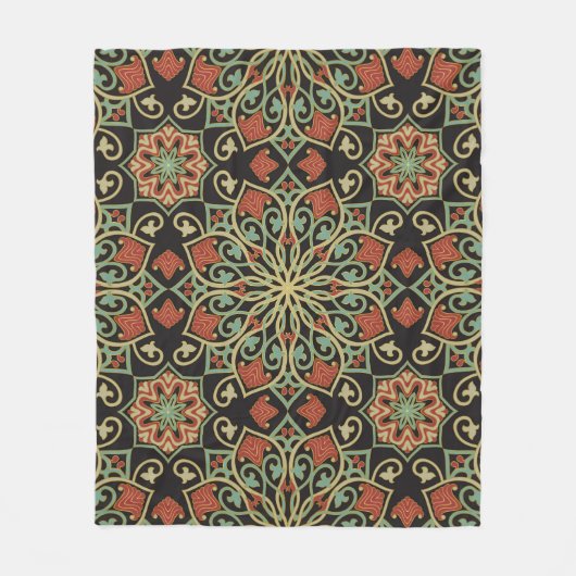 Abstract pattern. Oriental color background. フリースブランケット (正面)