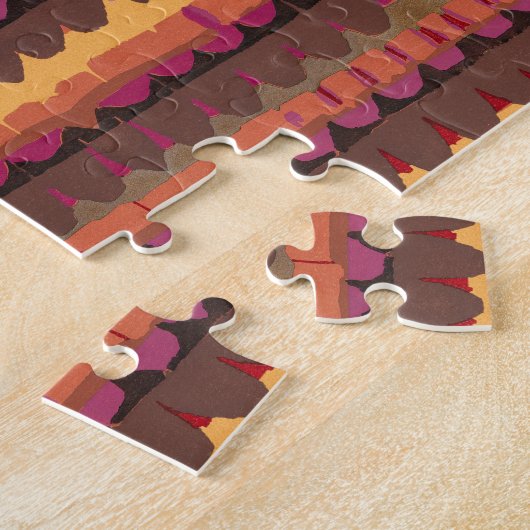 Abstract pattern seamless botanical 4 ジグソーパズル (側面)