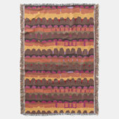 Abstract pattern seamless botanical 4 スローブランケット (正面縦)