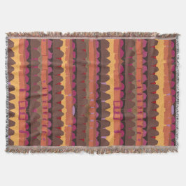 Abstract pattern seamless botanical 4 スローブランケット