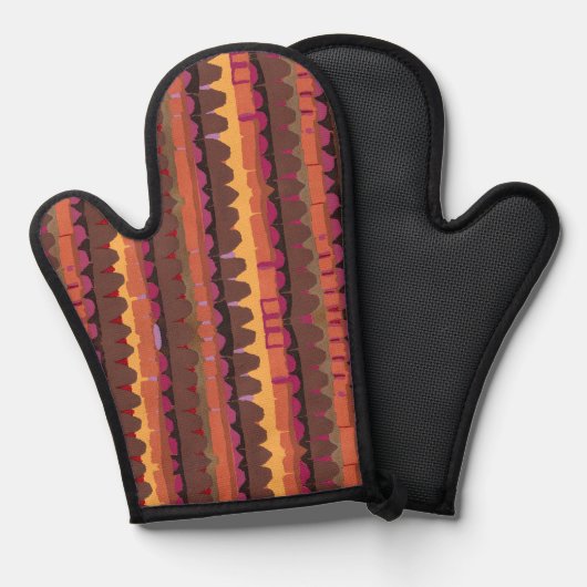 Abstract pattern seamless botanical 4 鍋つかみ (正面/裏面)