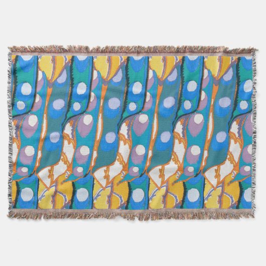 Abstract pattern seamless illustration 2 スローブランケット (正面)