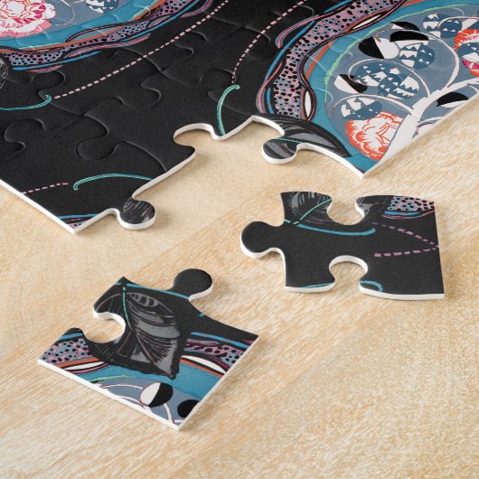 Abstract pattern , seamless illustration 7 ジグソーパズル (側面)