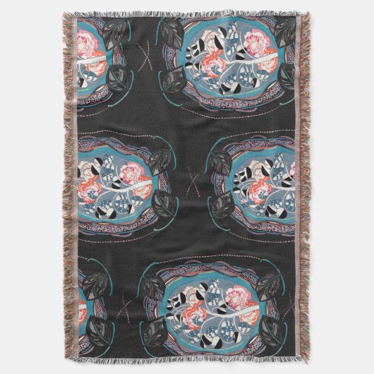 Abstract pattern , seamless illustration 7 スローブランケット (正面縦)