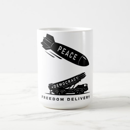 Abstract Peace Freedom Delivery Minimalist Art  コーヒーマグカップ (中央)