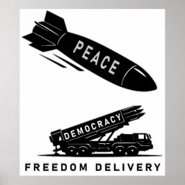 Abstract Peace Freedom Delivery Minimalist Art ポスター