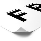 Abstract Peace Freedom Delivery Minimalist Art ポスター (角)