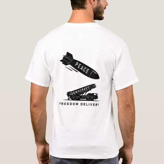 Abstract Peace Freedom Delivery Minimalist Art  Tシャツ (裏面)