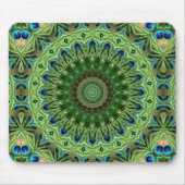 Abstract Peacock Medallion Design マウスパッド (正面)
