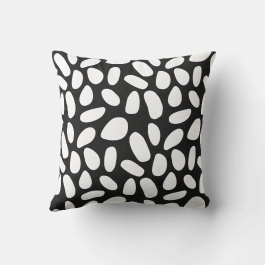 Abstract pebbles Throw Pillow クッション (裏面)