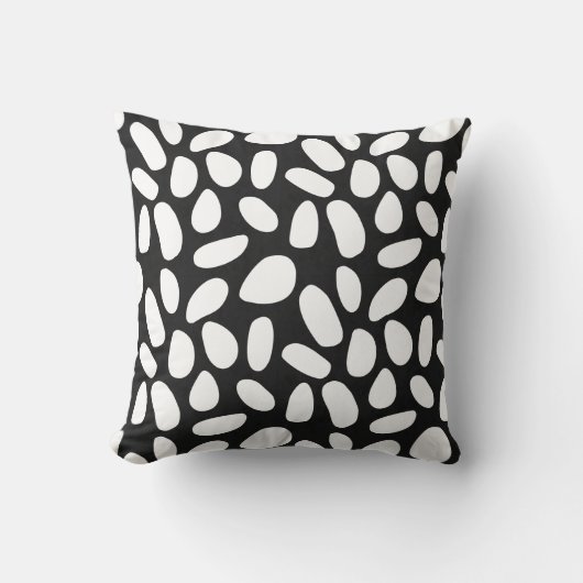 Abstract pebbles Throw Pillow クッション (正面)