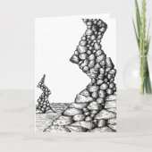 Abstract Pen Angled Cliffs Rocks Drawing Card カード (正面)