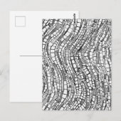 Abstract Pen & Ink Geometric Rectangles Postcard ポストカード (正面/裏面)