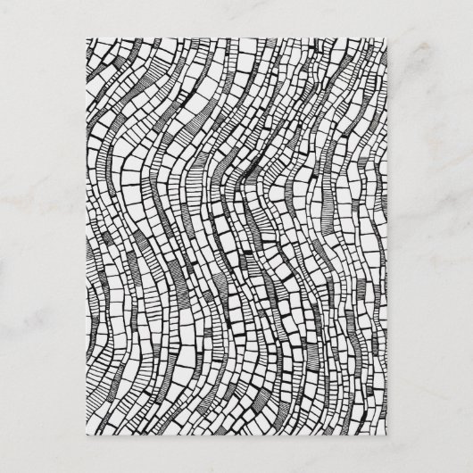 Abstract Pen & Ink Geometric Rectangles Postcard ポストカード (正面)